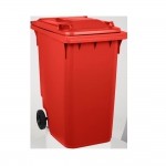 Contenedor de 120 lts para residuos biológicos infecciosos, color rojo con tapa negra A1C-VIC-120-L MARCA -  A1 contenedores