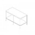 Mesa y tarja de acero inoxidable 2.60 x 60 cms. HEL-260ESPECIAL MARCA -  Herlis
