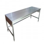 Mesa alta de 90 cm x 70 cm x 90 cm cubierta acero inoxidable HEL-HM276 MARCA -  Herlis