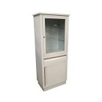 Vitrina modelo futuro fabricada totalmente en acero inoxidable HEL-HM469 MARCA -  Herlis