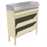 Gabinete para toma de muestras esmaltado ESG-GAB611 MARCA -