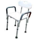 Silla de ducha blanco con respaldo c/brazos Mod. SC-11R-4 DRI-570-003-27-1 MARCA -  Drive Medical