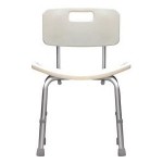 Silla de ducha blanco con respaldo s/brazos Mod. SC-02R DRI-400-003-04-2 MARCA -  Drive Medical