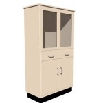 Vitrina doble esmaltada, sin entrepaño de vidrio ESG-VIT203 MARCA -