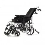 Silla de ruedas de aluminio reclinable 38 cm gris con qr pierneras y brazos desmontables BEZ-SU064800-153P MARCA -  Sunrise Med