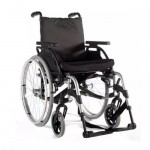 Silla de ruedas tipo traslado de aluminio 45.5 cm gris pierneras y brazos desmontables BEZ-SU074104-004 MARCA -  Sunrise Medica