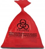 Bolsa roja de polietileno RPBI, calibre 200 30 cm x 40 cm con 1000 bolsas PS-30x40 MARCA -  Punzo Safe