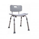 Silla para ducha gris con respaldo DRI-570-002-45-4 MARCA -  Drive Medical