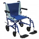 Silla de transporte azul descansapies desmontables Mod. TS19 DRI-TS19 MARCA -  Drive Medical