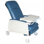 Sillón para hemodiálisis color azul reclinable de 3 posiciones con 1 charolas DRI-D574-BR MARCA -  Drive Medical