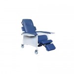 Sillón azul acojinado para hemodiálisis mecánico, con dos charolas DRI-RED577ADR-A MARCA -  Drive Medical