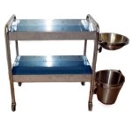 Carro para curaciones rueda de 4" en color negro HEL-HM67-1 MARCA -  Herlis