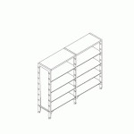 Anaquel fijo de 45 cm una vista HEL-HM07 MARCA -  Herlis