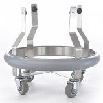 Portacubeta de patada de acero inoxidable sin cubeta CIS-6800 MARCA -  Ciiasa