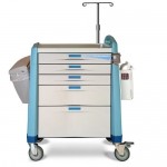 Carro de curaciones tamaño compacto, color agris AVA-AM8MC MARCA -  Avalo