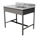Lavabo pasteur de 90 cm, con estructura esmaltada sin accesorios ESG-LAP002 MARCA -