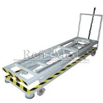 Carro de elevación para manejo de cuerpo con charola de acero inoxidable para transportar REF-CECAF-1 MARCA -  RefriMed
