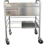 Carro para medicamentos 70 x 40 x 90 cm acero inoxidable HEL-HM69 MARCA -  Herlis