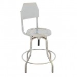 Banco de consultorio tubular cromado con respaldo CIS-0600 MARCA -  Ciiasa