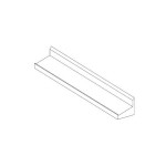 Repisa de 120 cm contra muro totalmente de acero inoxidable HEL-HM253 MARCA -  Herlis