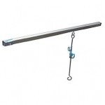 Riel portavenoclisis norma fabricado con lámina de aluminio HEL-HM258 MARCA -  Herlis