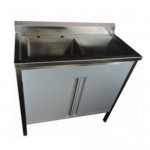 Lavabo Pasteur derecho de 120 cm de acero inoxidable HEL-HM129 MARCA -  Herlis