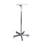 Porta venoclisis rodable base de 5 apoyos, combinado HEL-HM243 MARCA -  Herlis