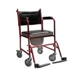 Silla cómodo, descansa pies con ruedas Mod. KY691 color rojo DRI-460-001-14-1 MARCA -  Drive Medical