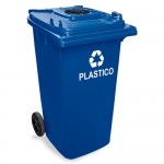 Contenedor para residuos biológicos infecciosos de 240 Lts. Azul A1C-VIC-240-HDA MARCA -  A1 contenedores