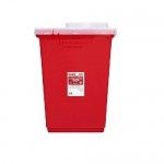 Contenedor rojo de punzo cortantes, capacidad de 30 litros, caja con 7 piezas PS-30LITRO MARCA -  Punzo Safe