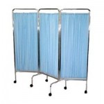 Biombo de tres hojas con acabado en cromo HEL-HM37 MARCA -  Herlis