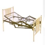 Cama para hospital 5 posiciones sin ruedas, con 2 manivelas ESG-CAM006 MARCA -
