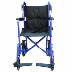 Silla de traslado de aluminio con asiento de 19" color azul MST-STAE-712MBL MARCA -  Medical Store