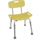 Silla para baño con respaldo color amarilla DRI-12202KDRY-1 MARCA -  Drive Medical