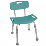 Silla para baño con respaldo color verde DRI-12202KDRT-1 MARCA -  Drive Medical