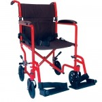 Silla de traslado de aluminio 19" color rojo MST-STAE-710MRD MARCA -  Medical Store