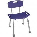 Silla para baño con respaldo color azul DRI-12202KDRB-1 MARCA -  Drive Medical