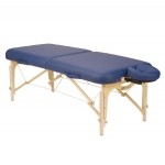 Mesa para masaje plegable SPIRIT II  zafiro con soporte para cabeza y bolsa negra DYN-ESMT1-SF MARCA -  Dynatronics