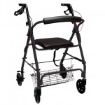 Andadera Rollator color negra con canastilla MST-AJ-1012BK MARCA -  Medical Store