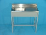 Lavabo Pasteur derecho de 120 cm cubierto en lamina de acero cal. 18 HEL-HM130 MARCA -  Herlis