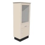 Vitrina sencilla esmaltada, sin entrepaño de vidrio ESG-VIT200 MARCA -