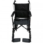 Silla de traslado de aluminio con asiento de 19" color negro MST-STAE-712MBK MARCA -  Medical Store