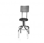 Banquillo tubular cromado económico 12" con respaldo MMD-162RMM MARCA -  Mayo Medical