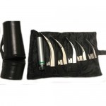 Estuche de laringoscopio con 5 hojas curvas fibra óptica HER-H2-128 MARCA -  Hergom